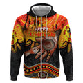 Personalised Happy Father's Day Zip Hoodie Best Dad Australia Aboriginal