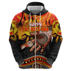 Personalised Happy Father's Day Zip Hoodie Best Dad Australia Aboriginal
