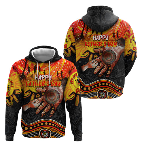 Personalised Happy Father's Day Zip Hoodie Best Dad Australia Aboriginal