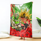 Personalised Mascot Raiders ANZAC Blanket Lest We Forget