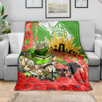 Personalised Mascot Raiders ANZAC Blanket Lest We Forget