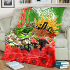 Personalised Mascot Raiders ANZAC Blanket Lest We Forget