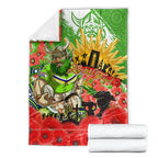 Personalised Mascot Raiders ANZAC Blanket Lest We Forget
