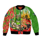 Personalised Mascot Raiders ANZAC Bomber Jacket Lest We Forget
