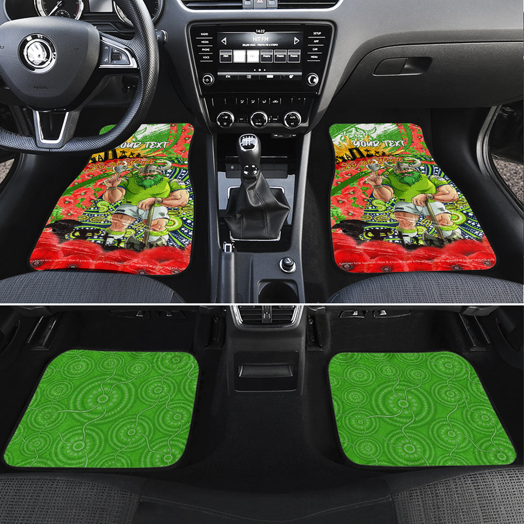 Personalised Mascot Raiders ANZAC Car Mats Lest We Forget