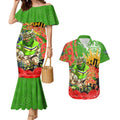 Personalised Mascot Raiders ANZAC Couples Matching Mermaid Dress and Hawaiian Shirt Lest We Forget