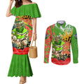 Personalised Mascot Raiders ANZAC Couples Matching Mermaid Dress and Long Sleeve Button Shirt Lest We Forget