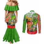 Personalised Mascot Raiders ANZAC Couples Matching Mermaid Dress and Long Sleeve Button Shirt Lest We Forget