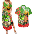 Personalised Mascot Raiders ANZAC Couples Matching Summer Maxi Dress and Hawaiian Shirt Lest We Forget