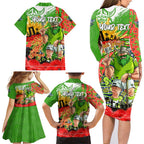 Personalised Mascot Raiders ANZAC Family Matching Long Sleeve Bodycon Dress and Hawaiian Shirt Lest We Forget