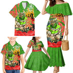 Personalised Mascot Raiders ANZAC Family Matching Mermaid Dress and Hawaiian Shirt Lest We Forget