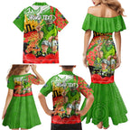 Personalised Mascot Raiders ANZAC Family Matching Mermaid Dress and Hawaiian Shirt Lest We Forget