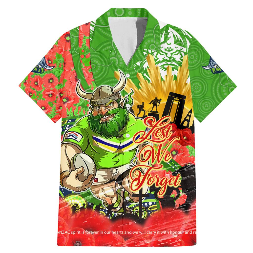 Personalised Mascot Raiders ANZAC Family Matching Mermaid Dress and Hawaiian Shirt Lest We Forget