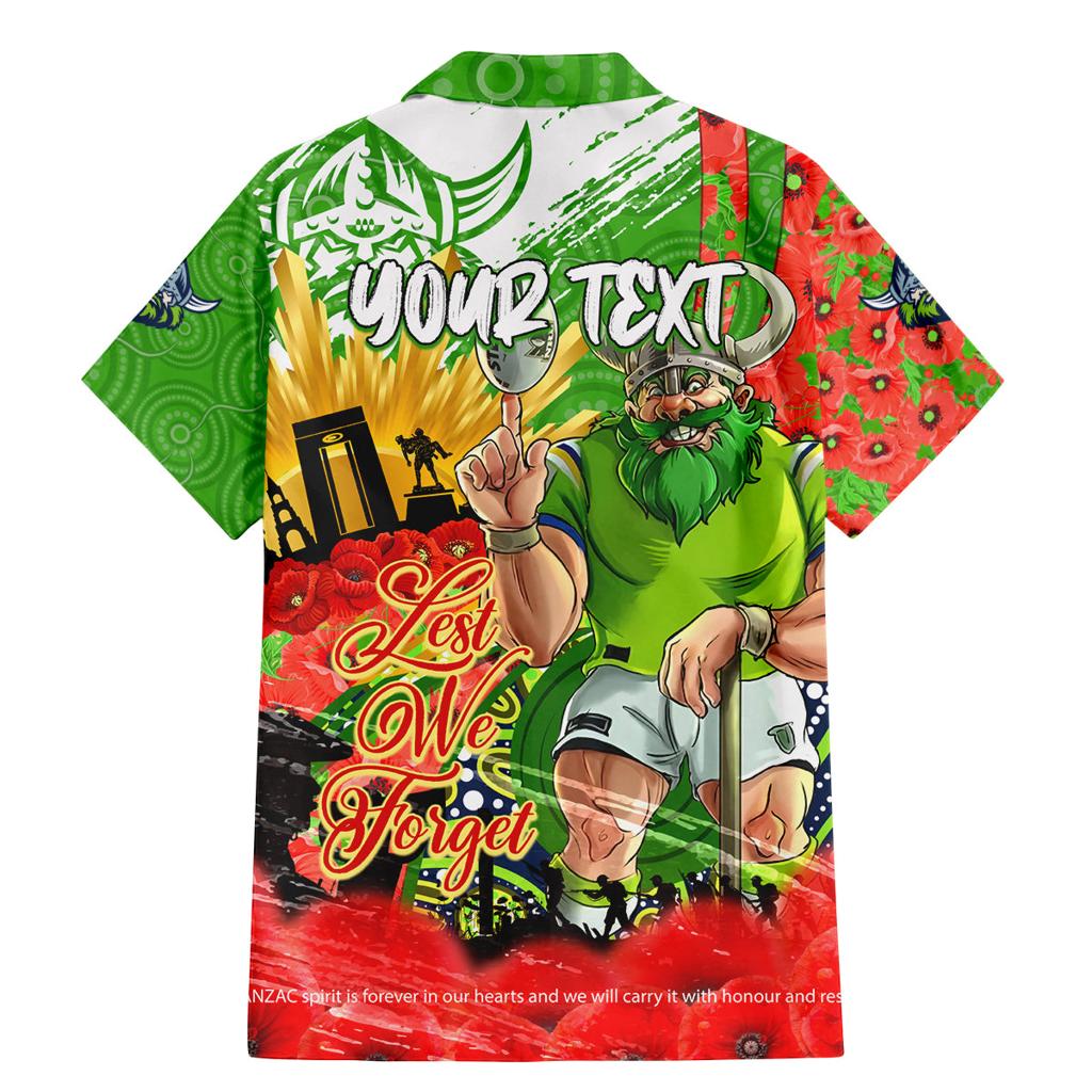 Personalised Mascot Raiders ANZAC Family Matching Mermaid Dress and Hawaiian Shirt Lest We Forget