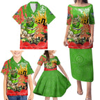Personalised Mascot Raiders ANZAC Family Matching Puletasi and Hawaiian Shirt Lest We Forget