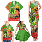 Personalised Mascot Raiders ANZAC Family Matching Tank Maxi Dress and Hawaiian Shirt Lest We Forget