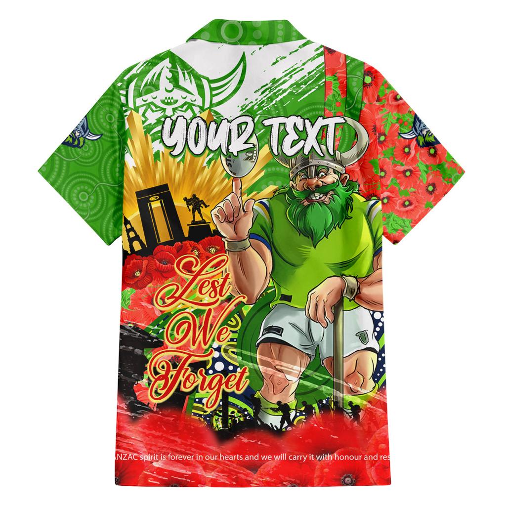 Personalised Mascot Raiders ANZAC Family Matching Tank Maxi Dress and Hawaiian Shirt Lest We Forget