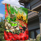 Personalised Mascot Raiders ANZAC Garden Flag Lest We Forget