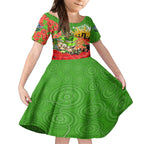Personalised Mascot Raiders ANZAC Kid Short Sleeve Dress Lest We Forget