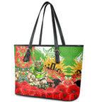 Personalised Mascot Raiders ANZAC Leather Tote Bag Lest We Forget