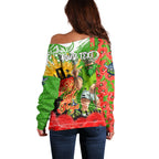 Personalised Mascot Raiders ANZAC Off Shoulder Sweater Lest We Forget
