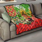 Personalised Mascot Raiders ANZAC Quilt Lest We Forget