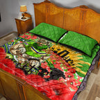 Personalised Mascot Raiders ANZAC Quilt Bed Set Lest We Forget