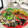 Personalised Mascot Raiders ANZAC Round Carpet Lest We Forget