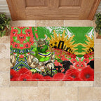 Personalised Mascot Raiders ANZAC Rubber Doormat Lest We Forget