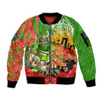 Personalised Mascot Raiders ANZAC Sleeve Zip Bomber Jacket Lest We Forget