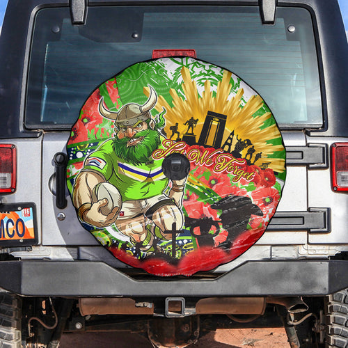 Personalised Mascot Raiders ANZAC Spare Tire Cover Lest We Forget