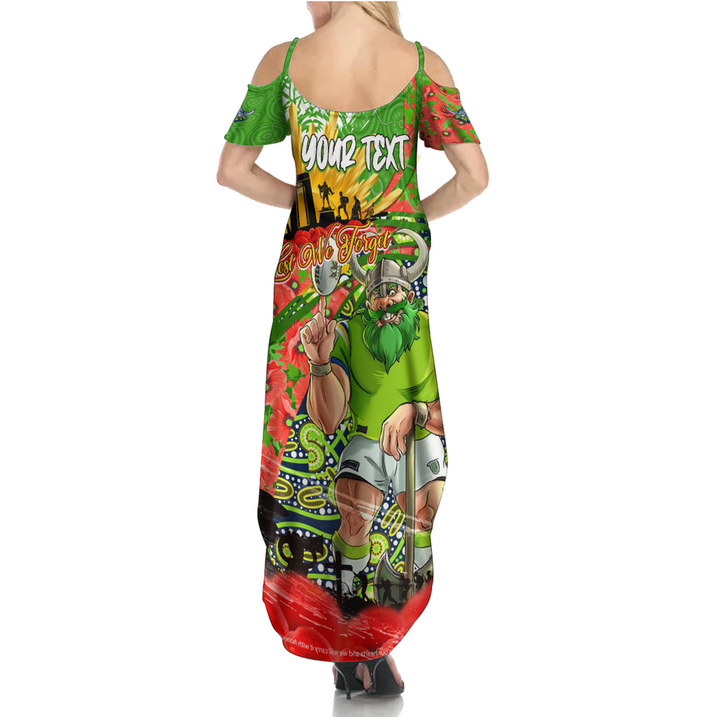 Personalised Mascot Raiders ANZAC Summer Maxi Dress Lest We Forget