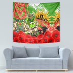 Personalised Mascot Raiders ANZAC Tapestry Lest We Forget