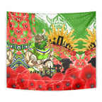 Personalised Mascot Raiders ANZAC Tapestry Lest We Forget