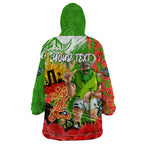 Personalised Mascot Raiders ANZAC Wearable Blanket Hoodie Lest We Forget