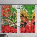 Personalised Mascot Raiders ANZAC Window Curtain Lest We Forget