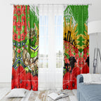 Personalised Mascot Raiders ANZAC Window Curtain Lest We Forget