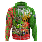 Personalised Mascot Raiders ANZAC Zip Hoodie Lest We Forget