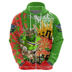 Personalised Mascot Raiders ANZAC Zip Hoodie Lest We Forget