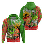 Personalised Mascot Raiders ANZAC Zip Hoodie Lest We Forget