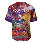 Personalised Australia Rugby Broncos ANZAC Baseball Jersey Brisbane Scratch Style