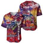 Personalised Australia Rugby Broncos ANZAC Baseball Jersey Brisbane Scratch Style