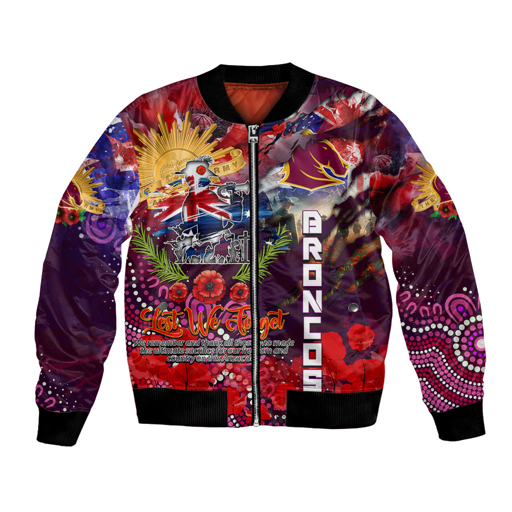 Personalised Australia Rugby Broncos ANZAC Bomber Jacket Brisbane Scratch Style