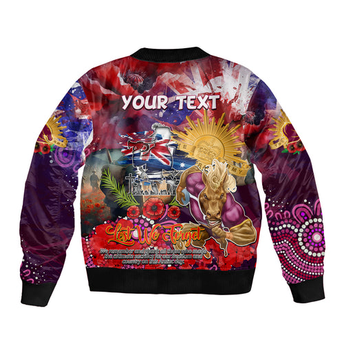 Personalised Australia Rugby Broncos ANZAC Bomber Jacket Brisbane Scratch Style