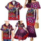 Personalised Australia Rugby Broncos ANZAC Family Matching Mermaid Dress and Hawaiian Shirt Brisbane Scratch Style