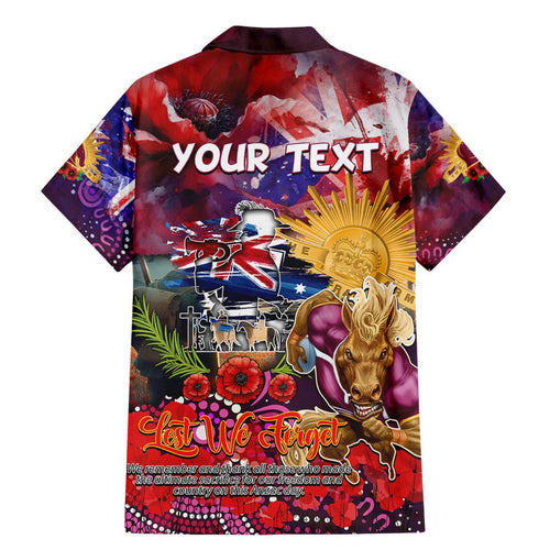 Personalised Australia Rugby Broncos ANZAC Family Matching Mermaid Dress and Hawaiian Shirt Brisbane Scratch Style