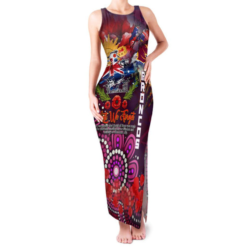 Personalised Australia Rugby Broncos ANZAC Family Matching Tank Maxi Dress and Hawaiian Shirt Brisbane Scratch Style