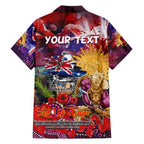 Personalised Australia Rugby Broncos ANZAC Hawaiian Shirt Brisbane Scratch Style