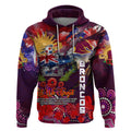 Personalised Australia Rugby Broncos ANZAC Hoodie Brisbane Scratch Style