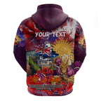 Personalised Australia Rugby Broncos ANZAC Hoodie Brisbane Scratch Style